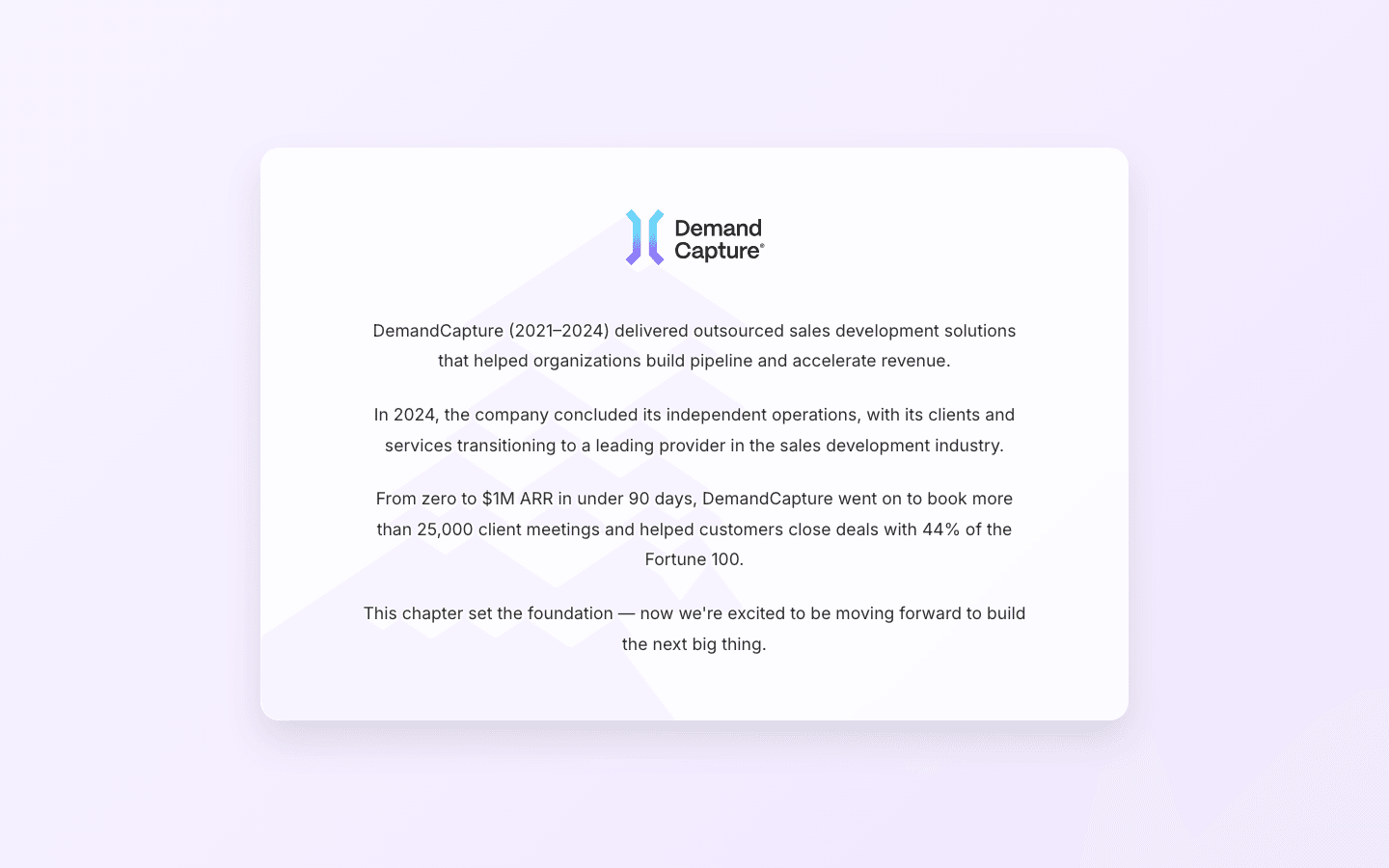 DemandCapture project